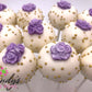 Luxury Rose Flower Cake Pops (Custom Color - Choose Rose, Dipping, & Sprinkle Colors) - Candy's Cake Pops