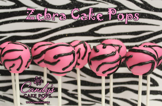 Custom Color Zebra Cake Pops - Candy's Cake Pops
