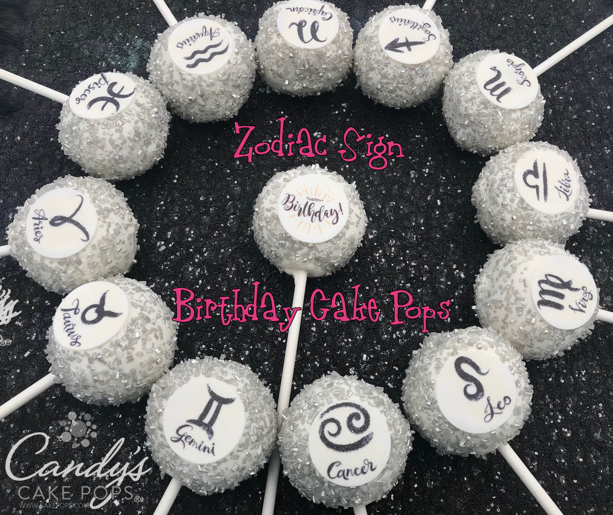 Zodiac Sign Birthday Cake Pops
